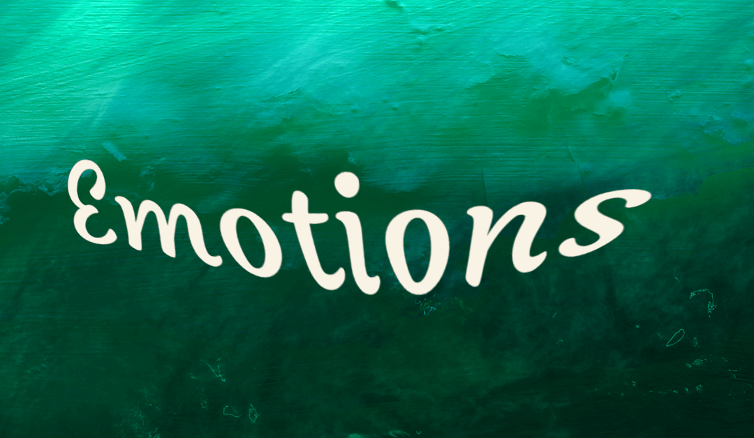 "Emotions" distorted to match the currents on the green sea in the background.
