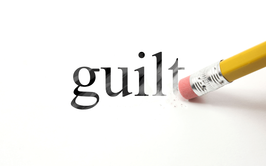The word guilt is erased.